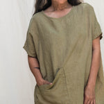Harper Tunic in Midweight Linen Pear#color_pear