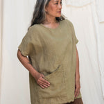 Harper Tunic in Midweight Linen Pear#color_pear