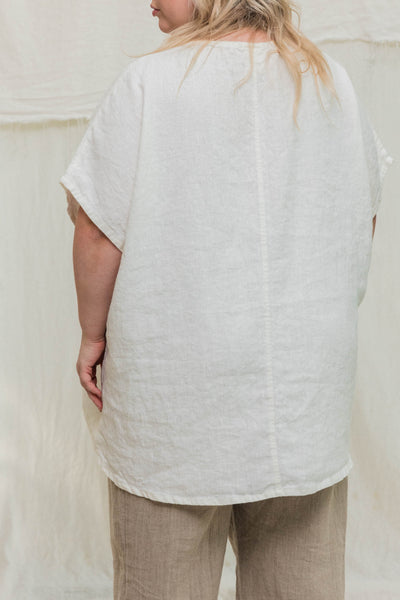 Harper Tunic in Midweight Linen Salt#color_salt