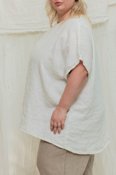 Harper Tunic in Midweight Linen Salt#color_salt