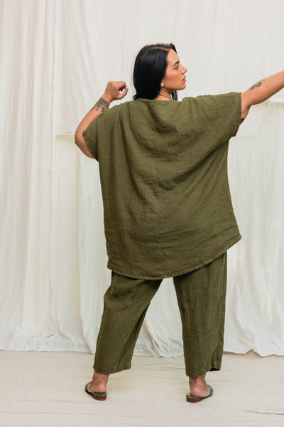 Harper Tunic in Midweight Linen Verte#color_verte