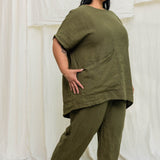 Harper Tunic in Midweight Linen Verte#color_verte