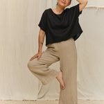 Linn Tee in Lightweight Linen Ink#color_ink