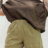 Linn Tee in Midweight Linen Cacao#color_cacao