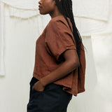 Linn Tee in Midweight Linen Cedar#color_cedar