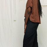 Linn Tee in Midweight Linen Cedar#color_cedar