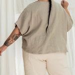 Linn Tee in Midweight Linen Flax#color_flax