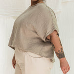 Linn Tee in Midweight Linen Flax#color_flax