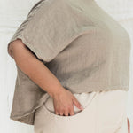 Linn Tee in Midweight Linen Flax#color_flax