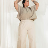 Linn Tee in Midweight Linen Flax#color_flax