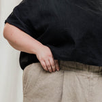 Linn Tee in Midweight Linen Ink#color_ink