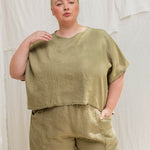 Linn Tee in Midweight Linen Pear#color_pear