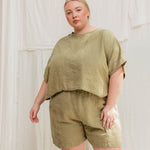 Linn Tee in Midweight Linen Pear#color_pear
