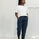 Linn Tee in Midweight Linen Salt#color_salt