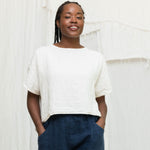 Linn Tee in Midweight Linen Salt#color_salt