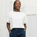 Linn Tee in Midweight Linen Salt#color_salt