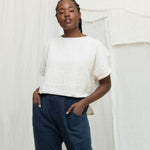 Linn Tee in Midweight Linen Salt#color_salt