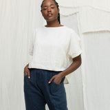 Linn Tee in Midweight Linen Salt#color_salt