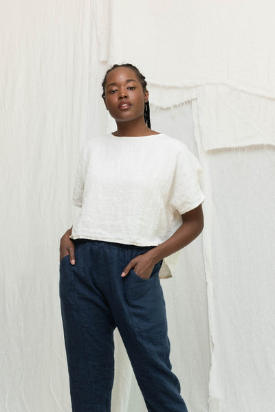 Linn Tee in Midweight Linen Salt#color_salt