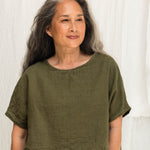 Linn Tee in Midweight Linen Verte#color_verte