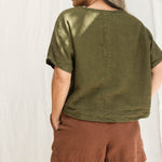 Linn Tee in Midweight Linen Verte#color_verte