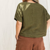 Linn Tee in Midweight Linen Verte#color_verte