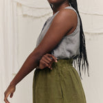 Sleeveless Kara Snap Top in Lightweight Linen Overcast#color_overcast