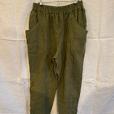 Clyde Work Pant in Midweight Linen, Verte, Size 2X-T | SAMPLE SALE