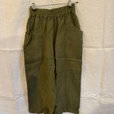 Clyde Culotte in Midweight Linen, Verte, Size S-Short | SAMPLE SALE