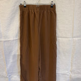 Florence Pant in Silk Crepe, Moss, Size M-Regular | SAMPLE SALE