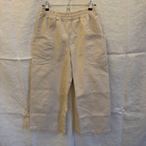 Clyde Culotte in Cotton Canvas, Natural, Size 4-Short | SAMPLE SALE
