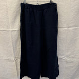 Florence Pant in Midweight Linen, Black, Size XL | SAMPLE SALE