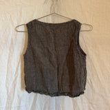 Polly Crop in Linen Gauze, Pepper, Size S | SAMPLE SALE