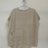 Harper Tunic in Midweight Linen, Flax, Size S/M | SAMPLE SALE