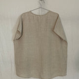 Harper Tunic in Midweight Linen, Flax, Size S/M | SAMPLE SALE