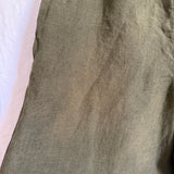 Florence Pant in Midweight Linen, Verte, Size S-Regular | SAMPLE SALE