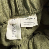 Florence Pant in Midweight Linen, Verte, Size S-Regular | SAMPLE SALE