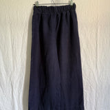Florence Pant in Midweight Linen, Navy, Size S-Regular | SAMPLE SALE