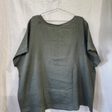 Harper Tunic in Lightweight Linen, Lichen, Size L/XL | SAMPLE SALE