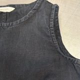 Petra Crop in Midweight Linen, Black, Size XS | SAMPLE SALE