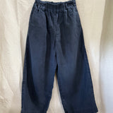 Florence Pant in Midweight Linen, Navy, Size XXS | SAMPLE SALE
