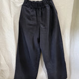 Florence Pant in Midweight Linen, Black, Size XXS | SAMPLE SALE
