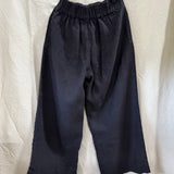 Florence Pant in Midweight Linen, Black, Size XXS | SAMPLE SALE