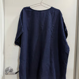 Harper Tunic in Midweight Linen, Navy, Size 2X/3X | SAMPLE SALE