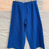 Florence Pant in Midweight Linen, Blue Polka Dot, Size XL | SAMPLE SALE A-01