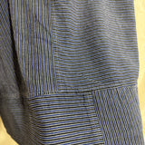 Georgia Tee in Handwoven Cotton, Navy Stripe, Size L/XL | SAMPLE SALE A-07