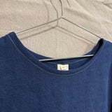 Harper Tunic in Midweight Linen, Indigo, Size L/XL | SAMPLE SALE A-12