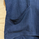 Harper Tunic in Midweight Linen, Indigo, Size L/XL | SAMPLE SALE A-12