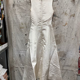 Hollin Dress in Silk Dupionio, Ivory, Size XXS/XS | SAMPLE SALE B-06