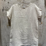 Georgia Dress in Midweight Linen, Flax, Size OS | SAMPLE SALE B-07